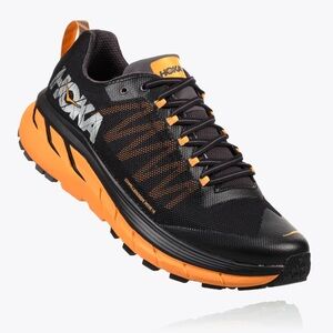 Men’s Hoka Challenger Black and Orange Trail Running Shoe